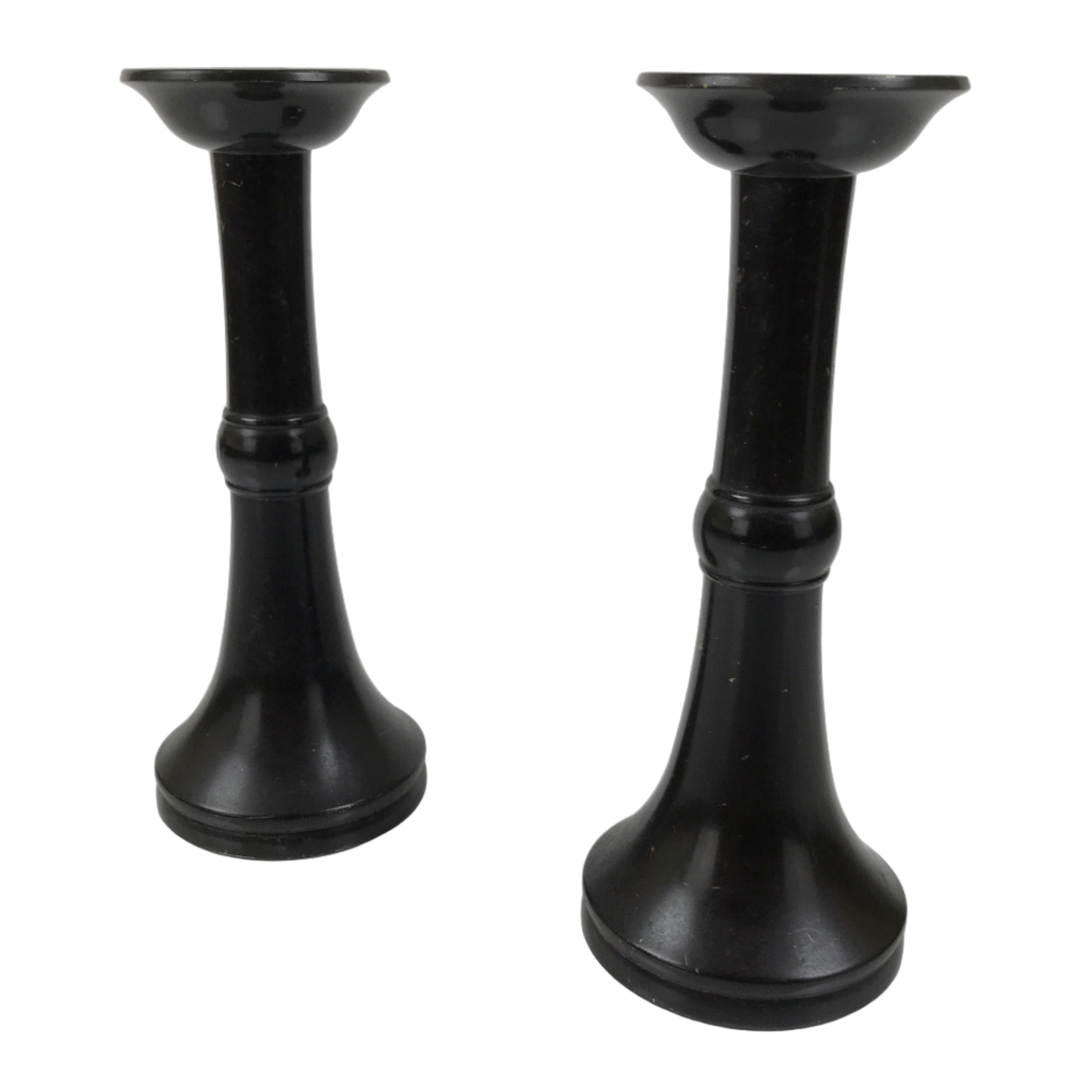 Japanese Buddhist Altar Fitting Metal Electric Candle Stand Shokudai 2pc BA746