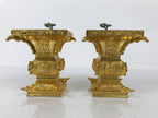 Japanese Buddhist Altar Fitting Metal Flower Vase 2pc Gold Hanatate Insert BA776