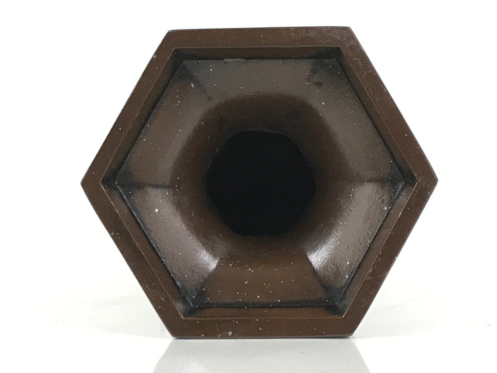 Japanese Buddhist Altar Fitting Metal Flower Vase Hanatate Butsugu Brown BA675