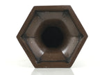 Japanese Buddhist Altar Fitting Metal Flower Vase Hanatate Butsugu Brown BA675