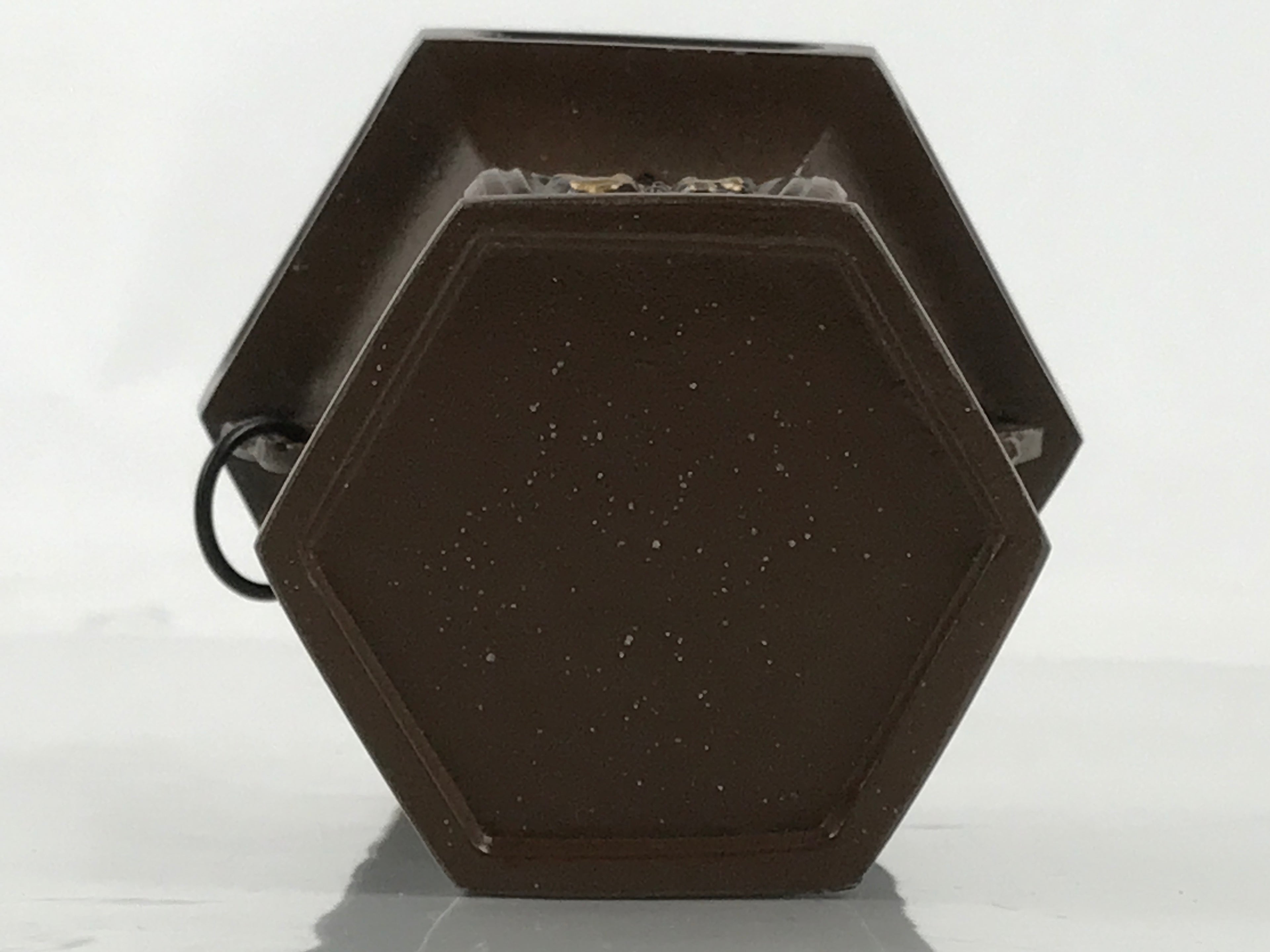 Japanese Buddhist Altar Fitting Metal Flower Vase Hanatate Butsugu Brown BA675