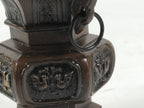 Japanese Buddhist Altar Fitting Metal Flower Vase Hanatate Butsugu Brown BA675