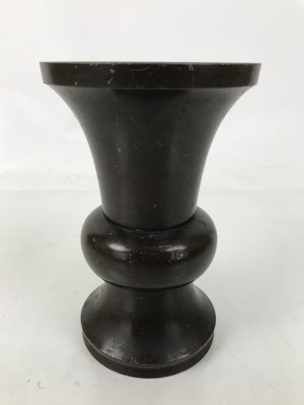 Japanese Buddhist Altar Fitting Metal Flower Vase Hanatate Butsugu Brown BA724