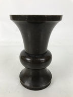 Japanese Buddhist Altar Fitting Metal Flower Vase Hanatate Butsugu Brown BA724