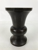 Japanese Buddhist Altar Fitting Metal Flower Vase Hanatate Butsugu Brown BA724