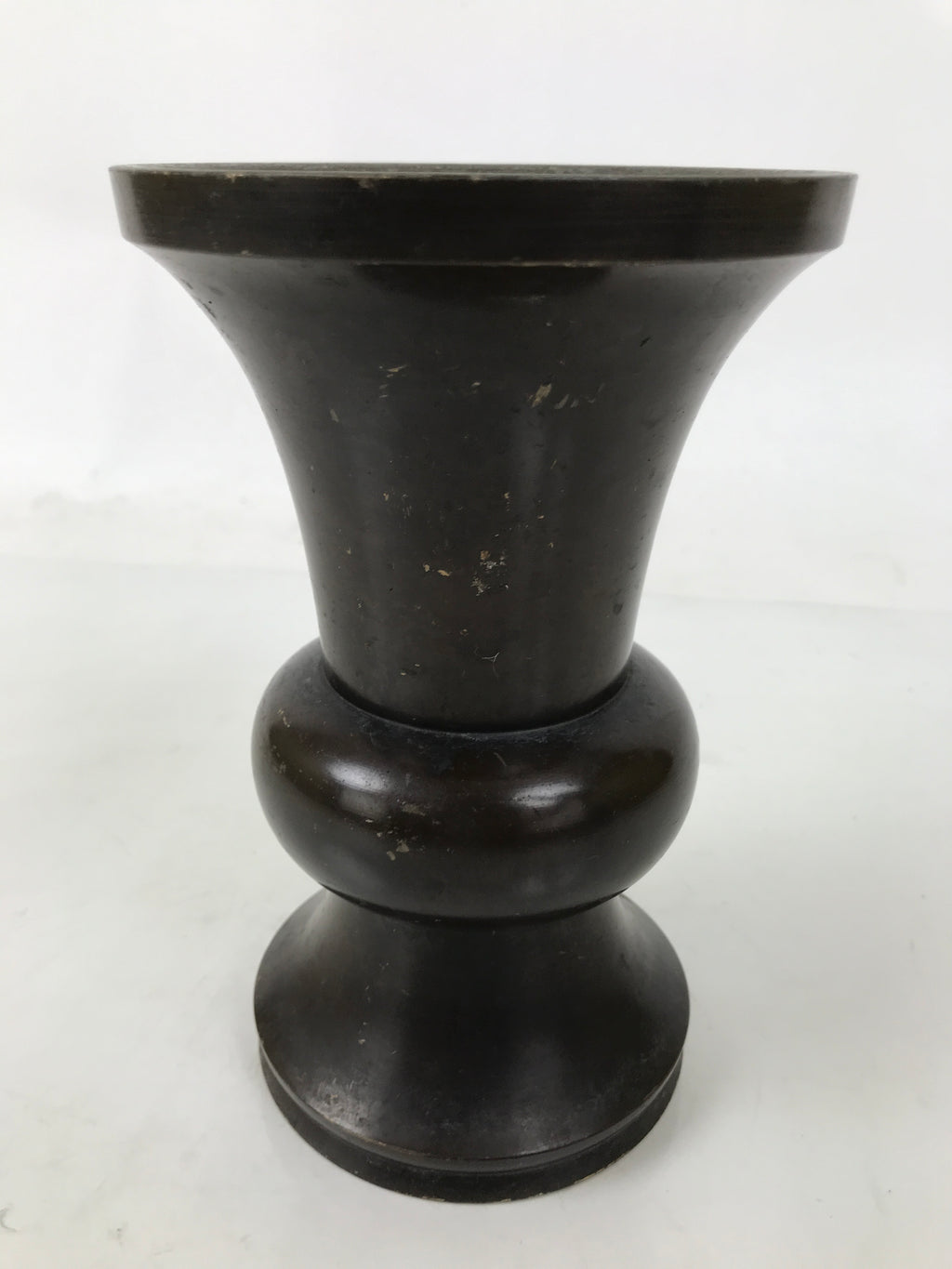 Japanese Buddhist Altar Fitting Metal Flower Vase Hanatate Butsugu Brown BA724