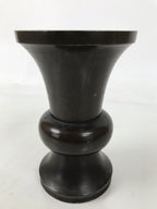 Japanese Buddhist Altar Fitting Metal Flower Vase Hanatate Butsugu Brown BA724