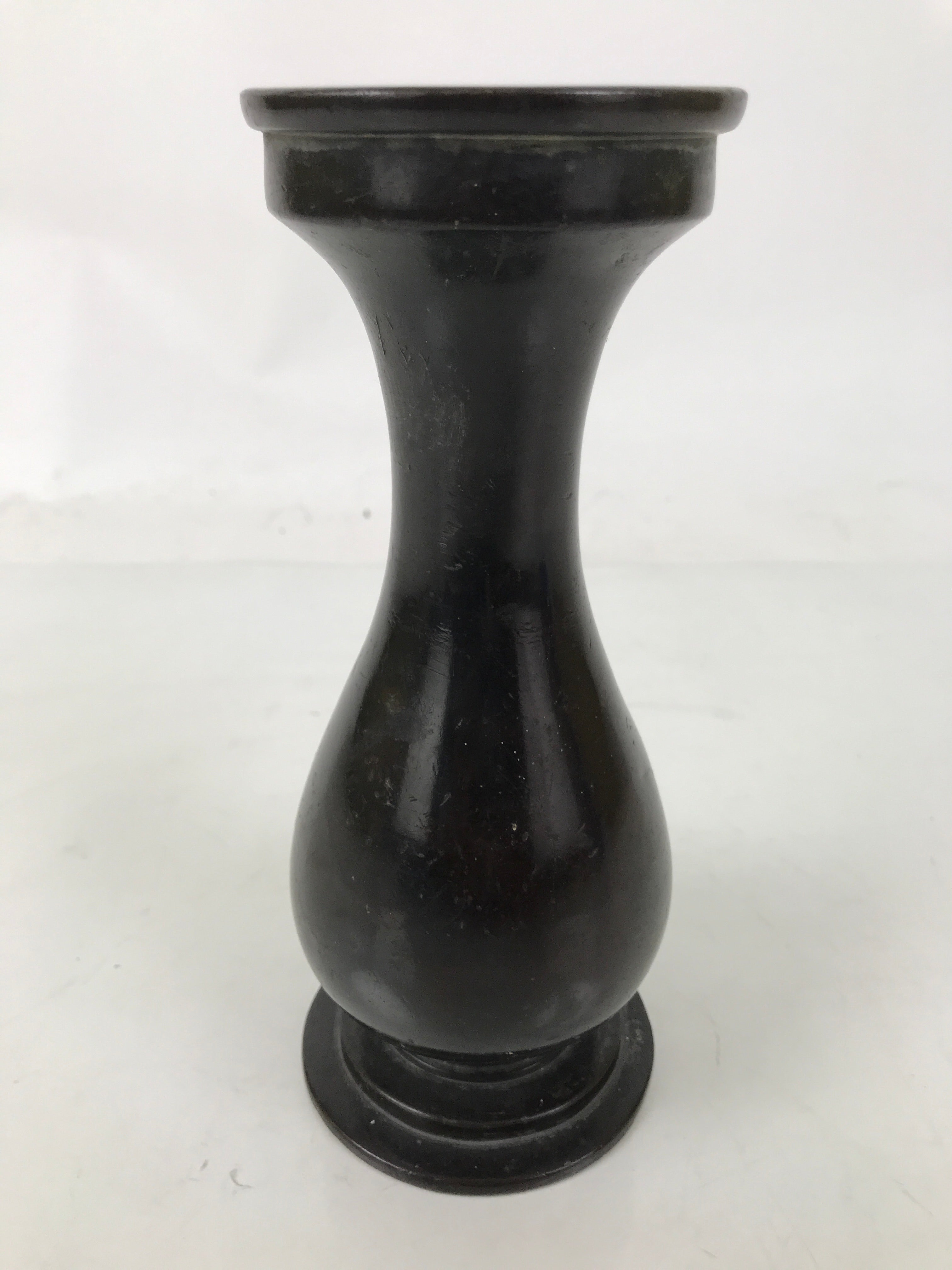Japanese Buddhist Altar Fitting Metal Flower Vase Hanatate Butsugu Brown BA725
