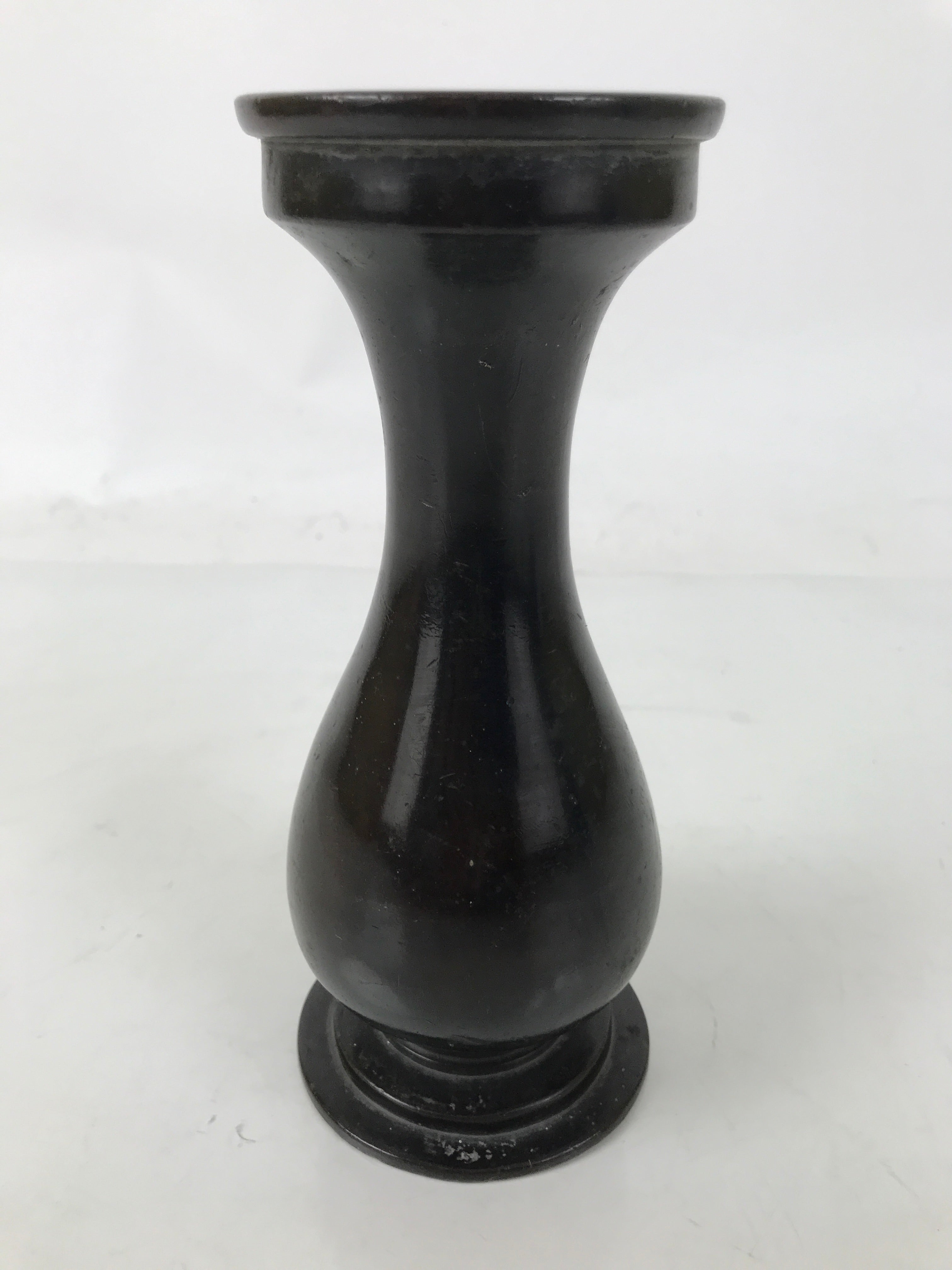 Japanese Buddhist Altar Fitting Metal Flower Vase Hanatate Butsugu Brown BA725