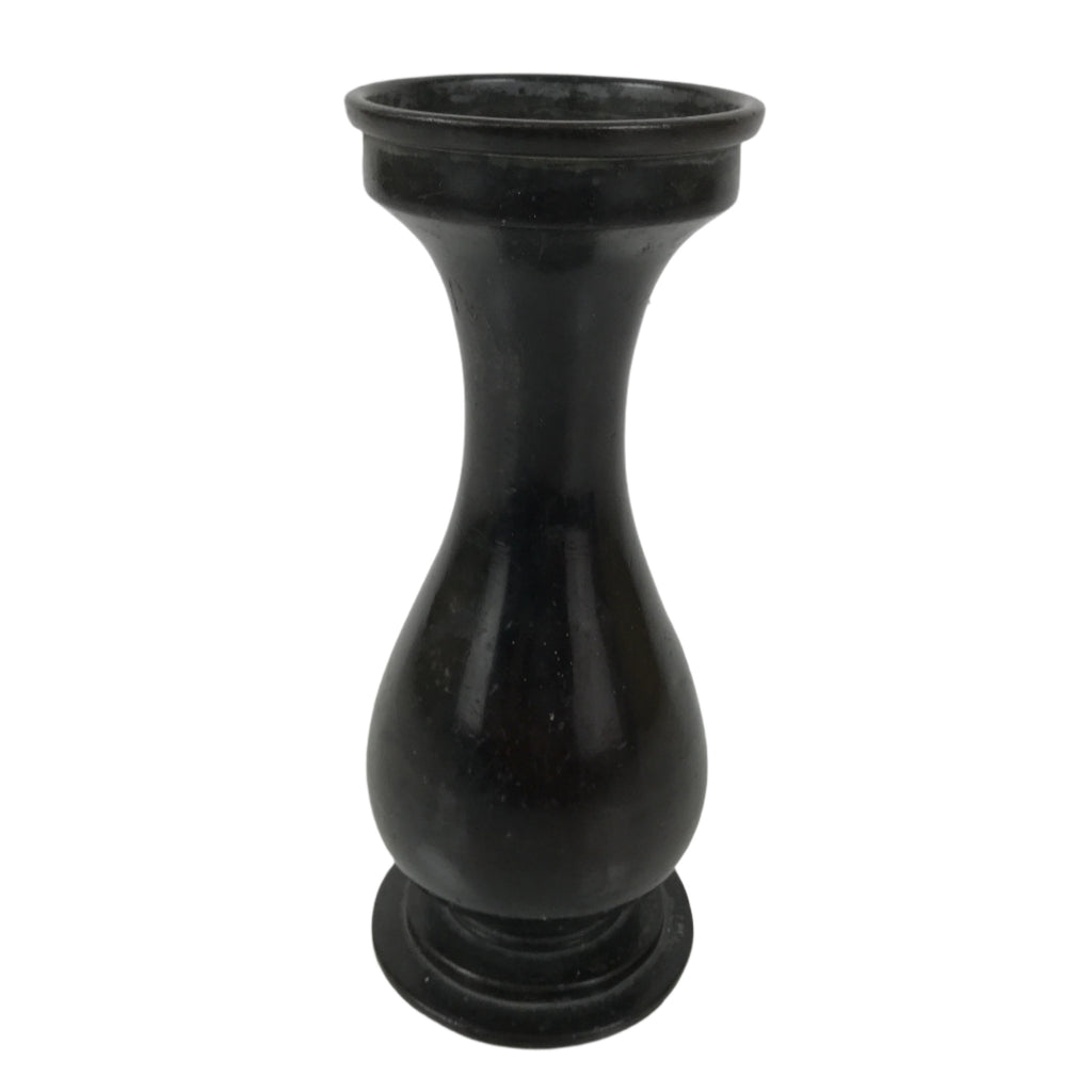 Japanese Buddhist Altar Fitting Metal Flower Vase Hanatate Butsugu Brown BA725