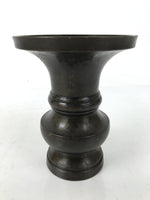 Japanese Buddhist Altar Fitting Metal Flower Vase Hanatate Butsugu Brown BA726