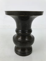 Japanese Buddhist Altar Fitting Metal Flower Vase Hanatate Butsugu Brown BA726
