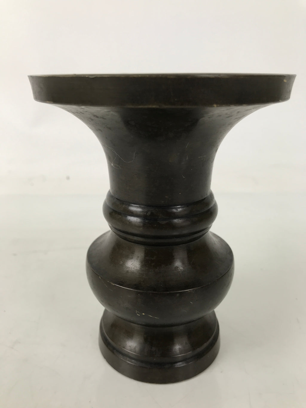 Japanese Buddhist Altar Fitting Metal Flower Vase Hanatate Butsugu Brown BA726