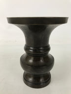Japanese Buddhist Altar Fitting Metal Flower Vase Hanatate Butsugu Brown BA726