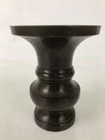 Japanese Buddhist Altar Fitting Metal Flower Vase Hanatate Butsugu Brown BA726