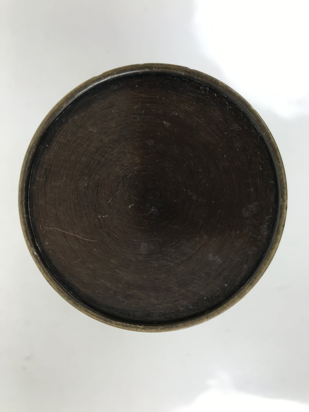 Japanese Buddhist Altar Fitting Metal Flower Vase Hanatate Butsugu Brown BA726