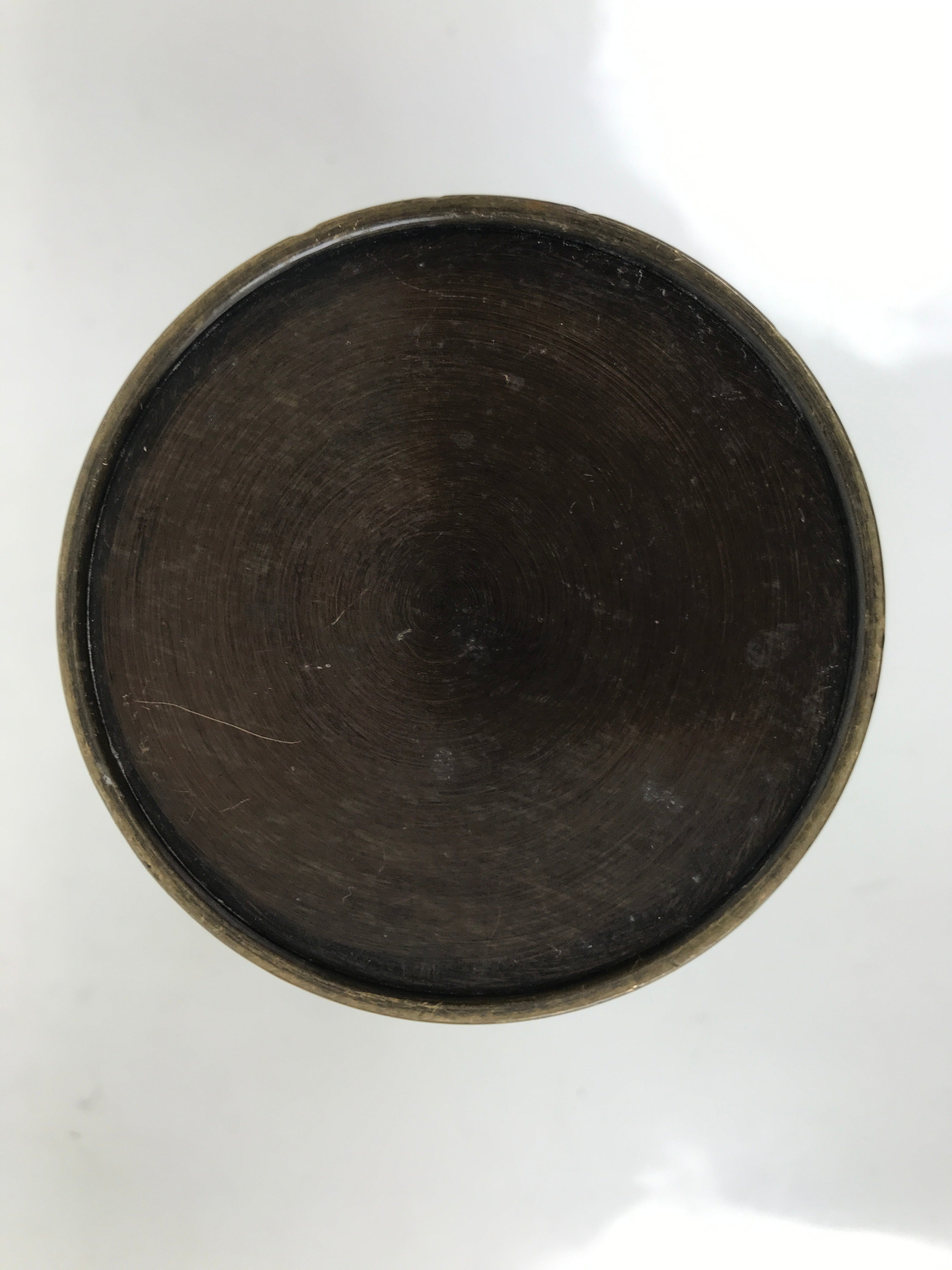Japanese Buddhist Altar Fitting Metal Flower Vase Hanatate Butsugu Brown BA726