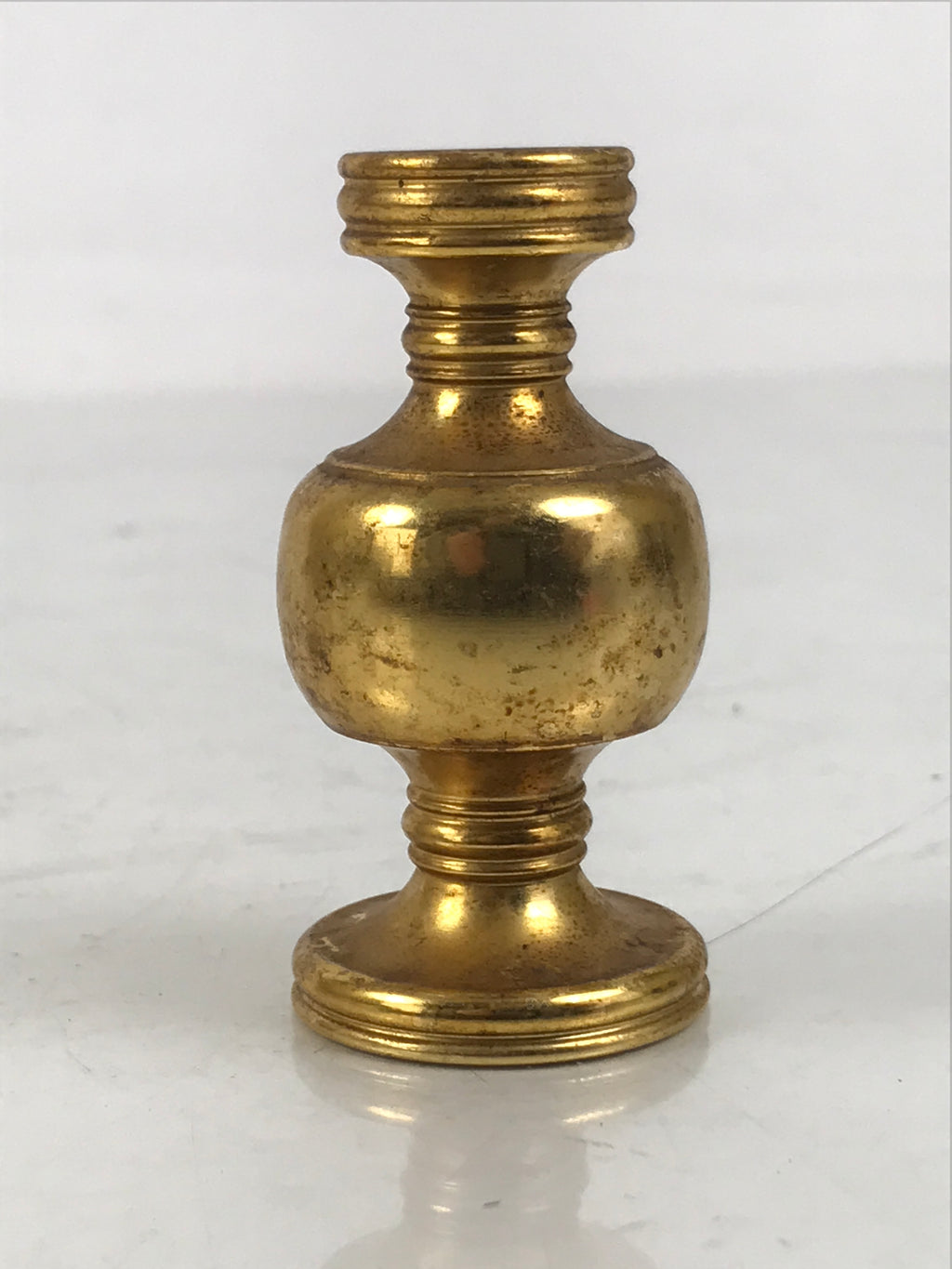 Japanese Buddhist Altar Fitting Metal Flower Vase Hanatate Butsugu Gold BA647
