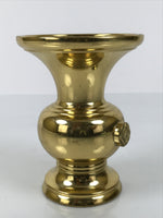 Japanese Buddhist Altar Fitting Metal Flower Vase Vtg Gold Hanatate Hishi BA782