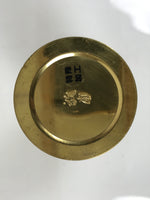 Japanese Buddhist Altar Fitting Metal Flower Vase Vtg Gold Hanatate Hishi BA782