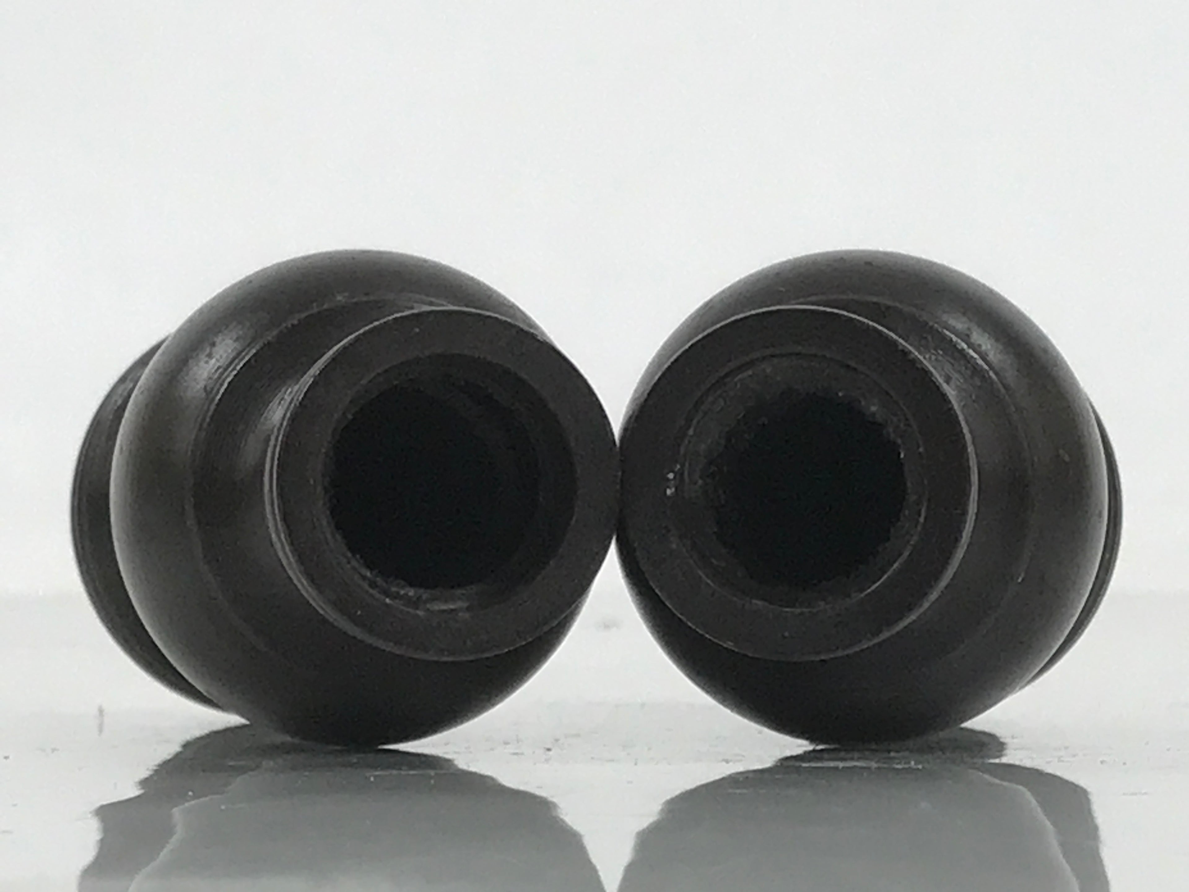 Japanese Buddhist Altar Fitting Metal Flower Vase Vtg Hanatate Brown 2pcs BA648