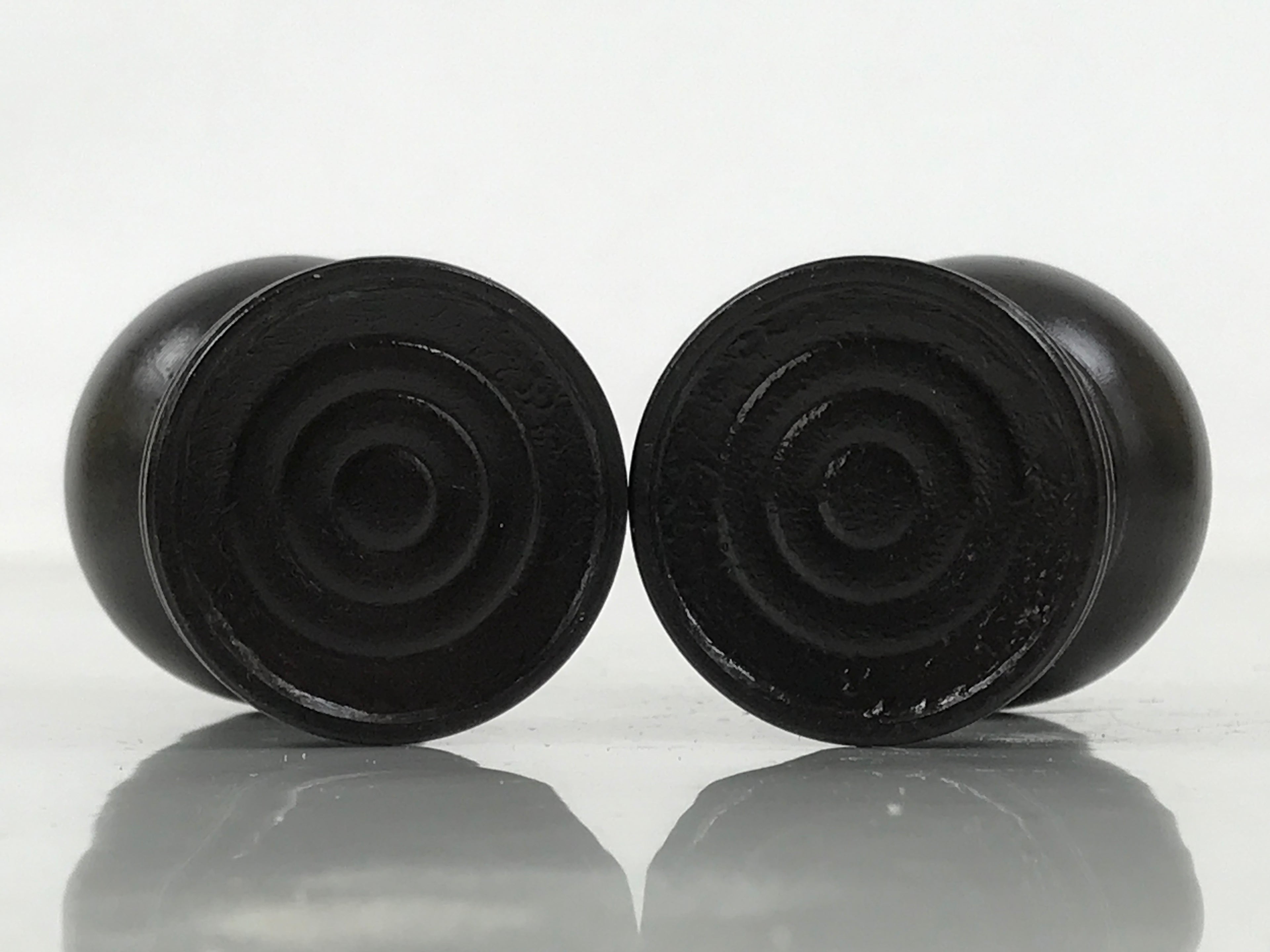 Japanese Buddhist Altar Fitting Metal Flower Vase Vtg Hanatate Brown 2pcs BA648