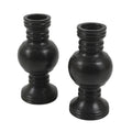 Japanese Buddhist Altar Fitting Metal Flower Vase Vtg Hanatate Brown 2pcs BA648
