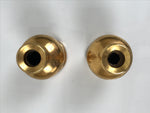 Japanese Buddhist Altar Fitting Metal Flower Vase Vtg Hanatate Gold 2pc BA757