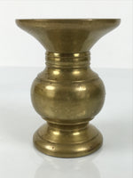 Japanese Buddhist Altar Fitting Metal Flower Vase Vtg Simple Gold Hanatate BA783