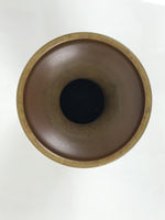 Japanese Buddhist Altar Fitting Metal Flower Vase Vtg Simple Gold Hanatate BA783