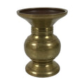 Japanese Buddhist Altar Fitting Metal Flower Vase Vtg Simple Gold Hanatate BA783
