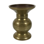 Japanese Buddhist Altar Fitting Metal Flower Vase Vtg Simple Gold Hanatate BA783