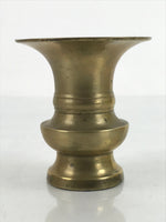 Japanese Buddhist Altar Fitting Metal Flower Vase Vtg Small Hanatate Gold BA330