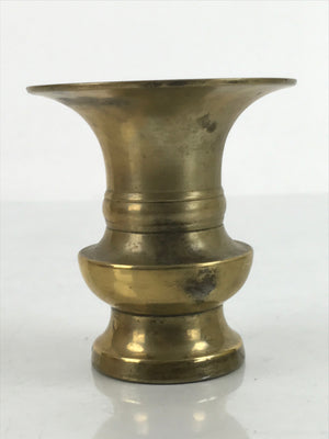 Japanese Buddhist Altar Fitting Metal Flower Vase Vtg Small Hanatate Gold BA330