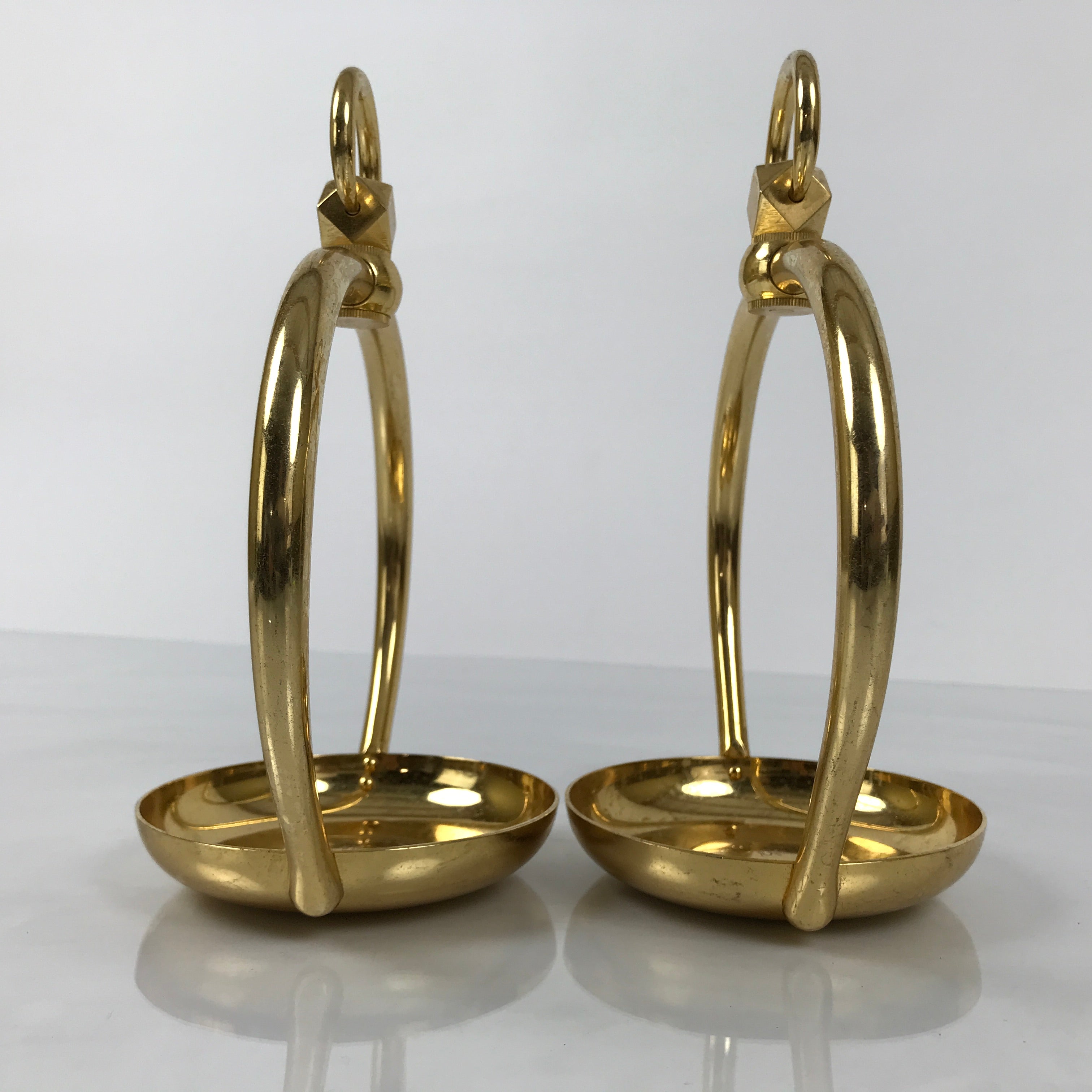 Japanese Buddhist Altar Fitting Metal Hanging Lantern Rinto 2pc Spare Part BA796