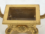 Japanese Buddhist Altar Fitting Metal Incense Burner Koro Vtg Gold Shishi BA654