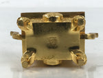 Japanese Buddhist Altar Fitting Metal Incense Burner Koro Vtg Gold Shishi BA654
