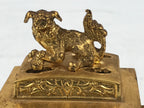 Japanese Buddhist Altar Fitting Metal Incense Burner Koro Vtg Gold Shishi BA654