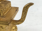 Japanese Buddhist Altar Fitting Metal Incense Burner Koro Vtg Gold Shishi BA654