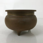 Japanese Buddhist Altar Fitting Metal Incense Burner Vtg Koro Cup Brown BA583