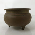 Japanese Buddhist Altar Fitting Metal Incense Burner Vtg Koro Cup Brown BA583