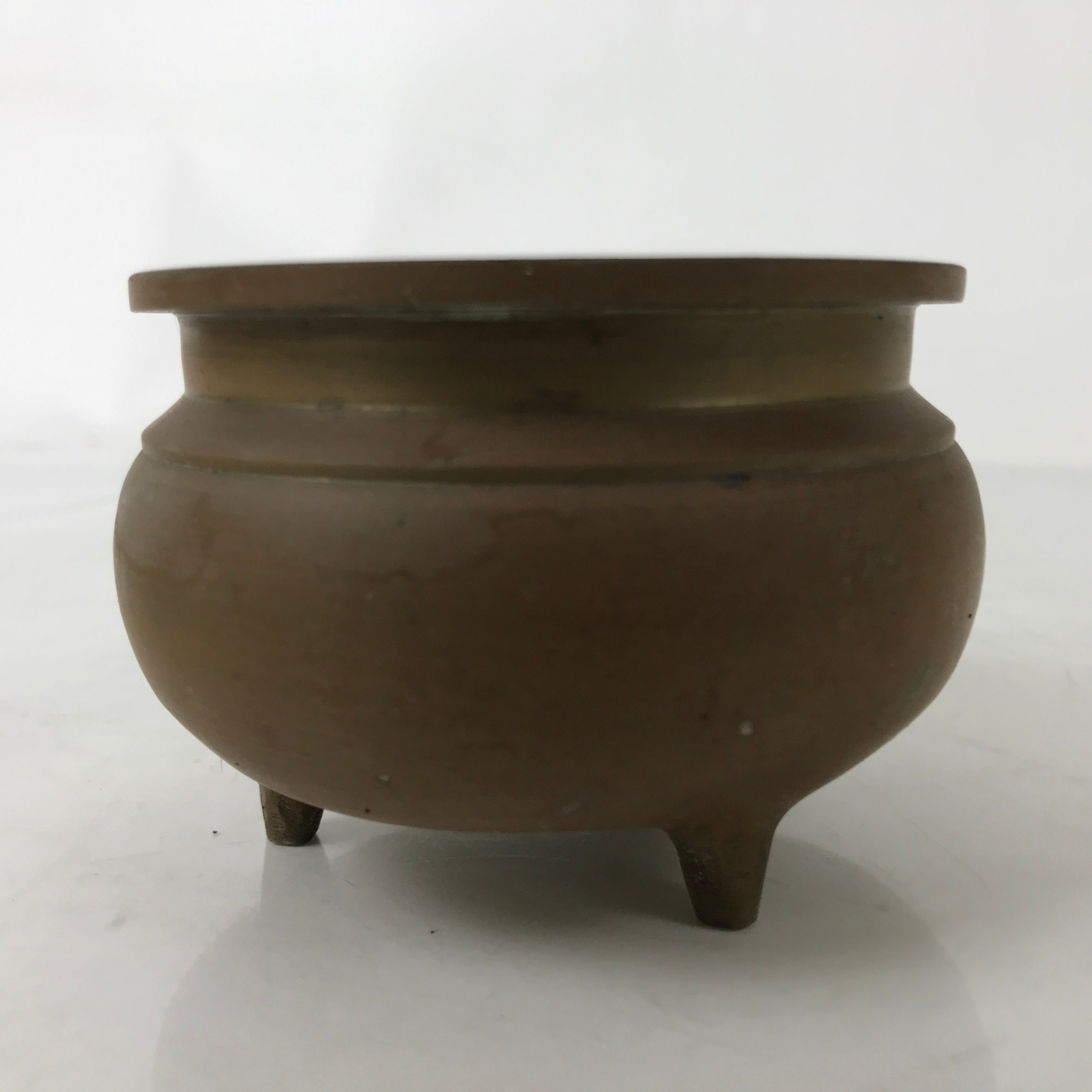 Japanese Buddhist Altar Fitting Metal Incense Burner Vtg Koro Cup Brown BA583