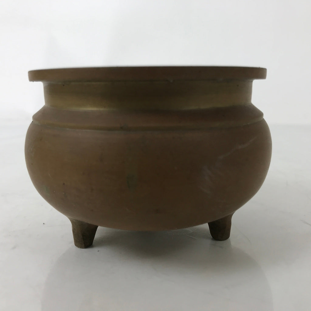 Japanese Buddhist Altar Fitting Metal Incense Burner Vtg Koro Cup Brown BA583