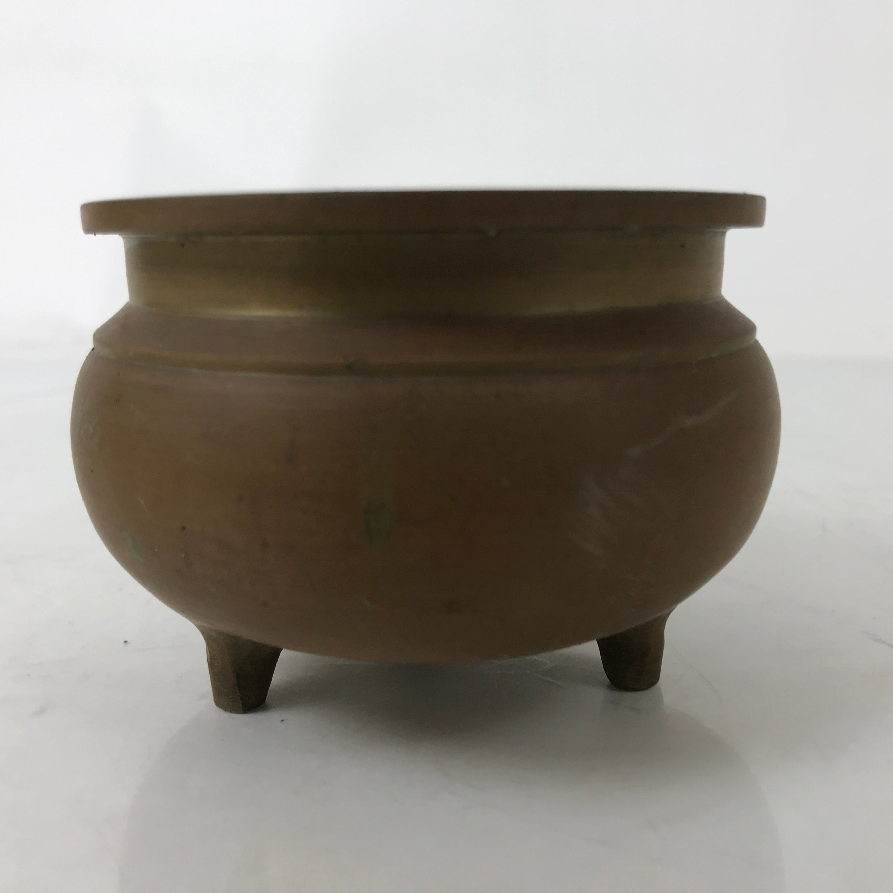 Japanese Buddhist Altar Fitting Metal Incense Burner Vtg Koro Cup Brown BA583