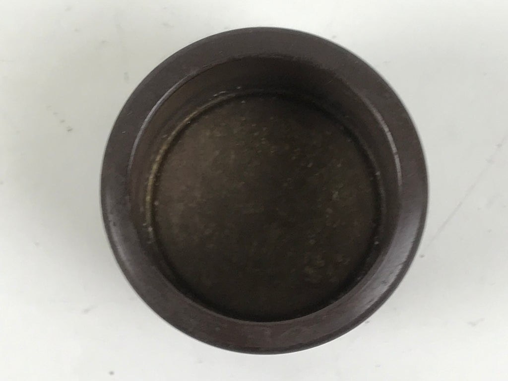 Japanese Buddhist Altar Fitting Metal Incense Burner Vtg Koro Cup Brown BA655