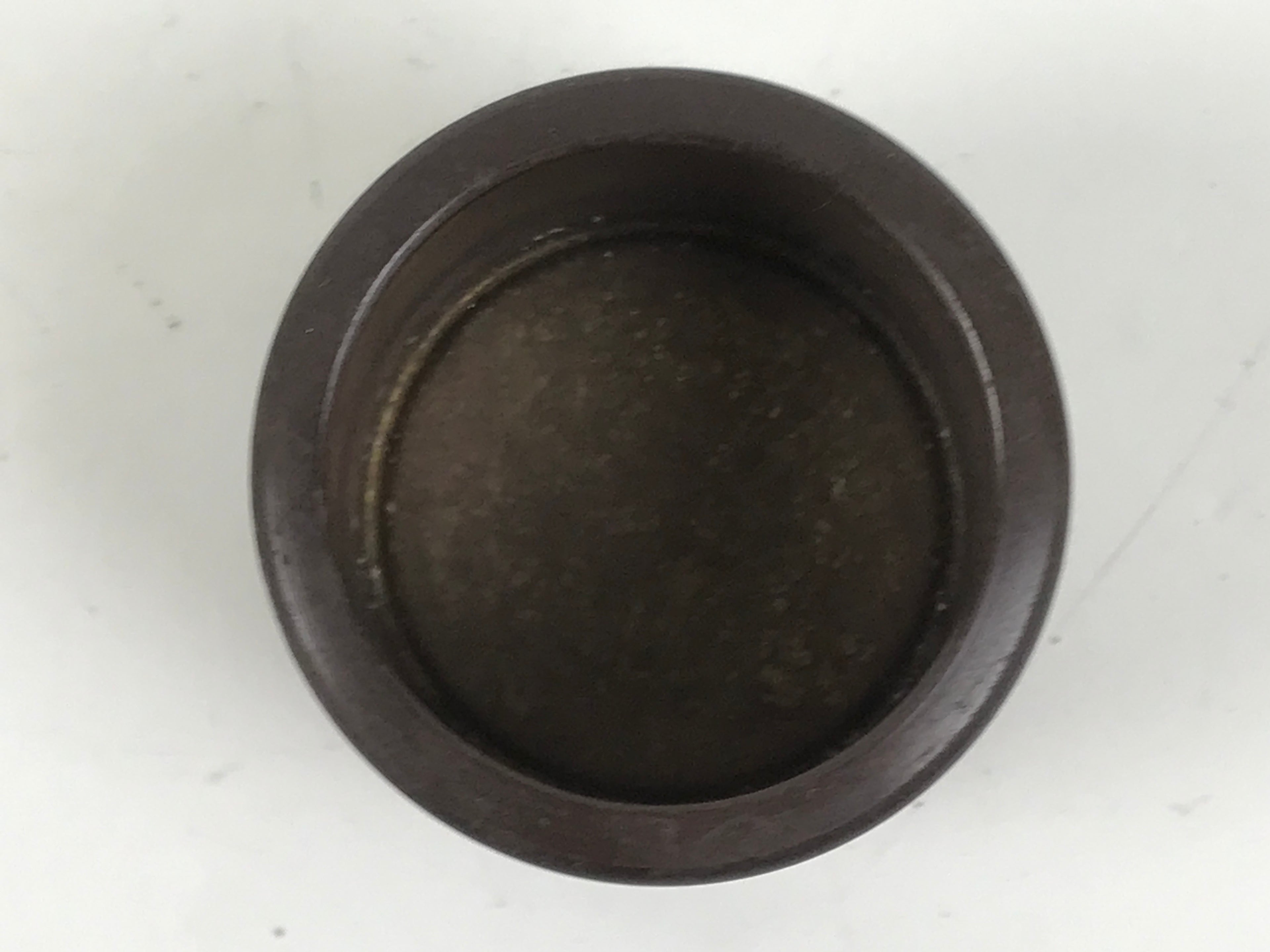 Japanese Buddhist Altar Fitting Metal Incense Burner Vtg Koro Cup Brown BA655