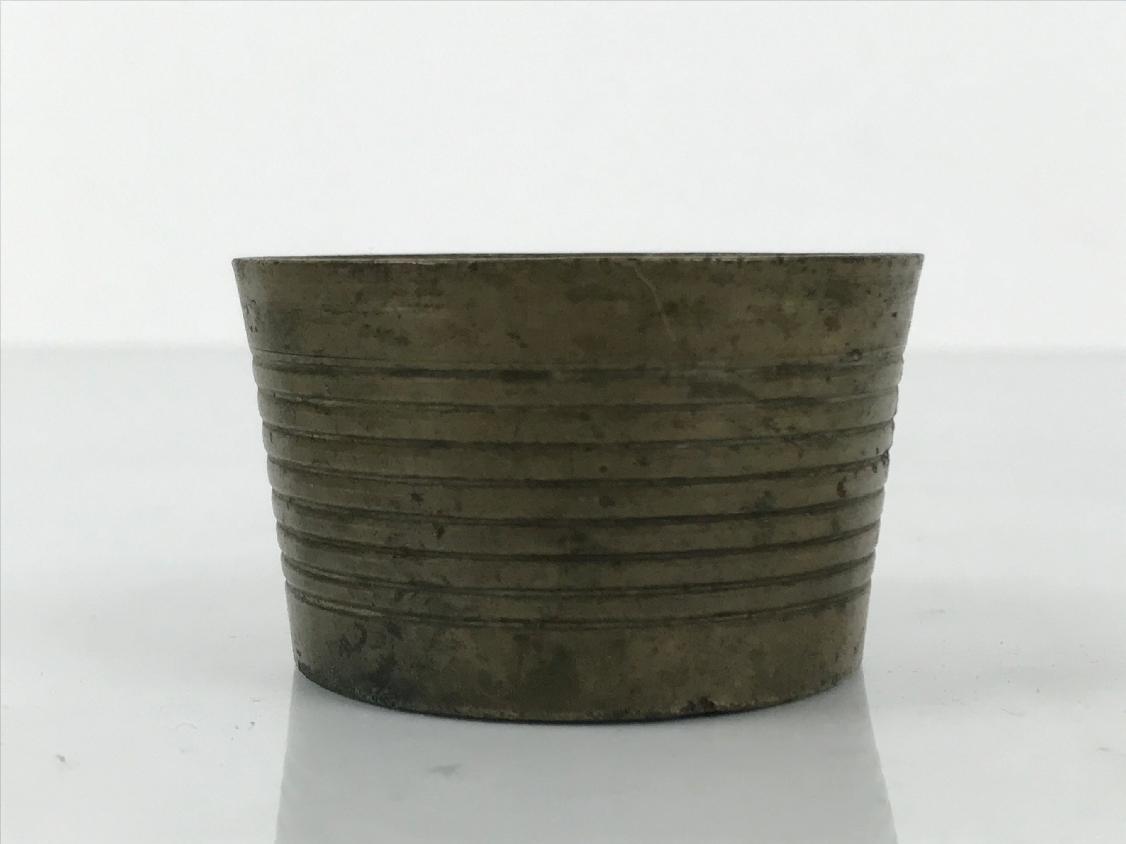 Japanese Buddhist Altar Fitting Metal Incense Burner Vtg Koro Cup Gold BA814