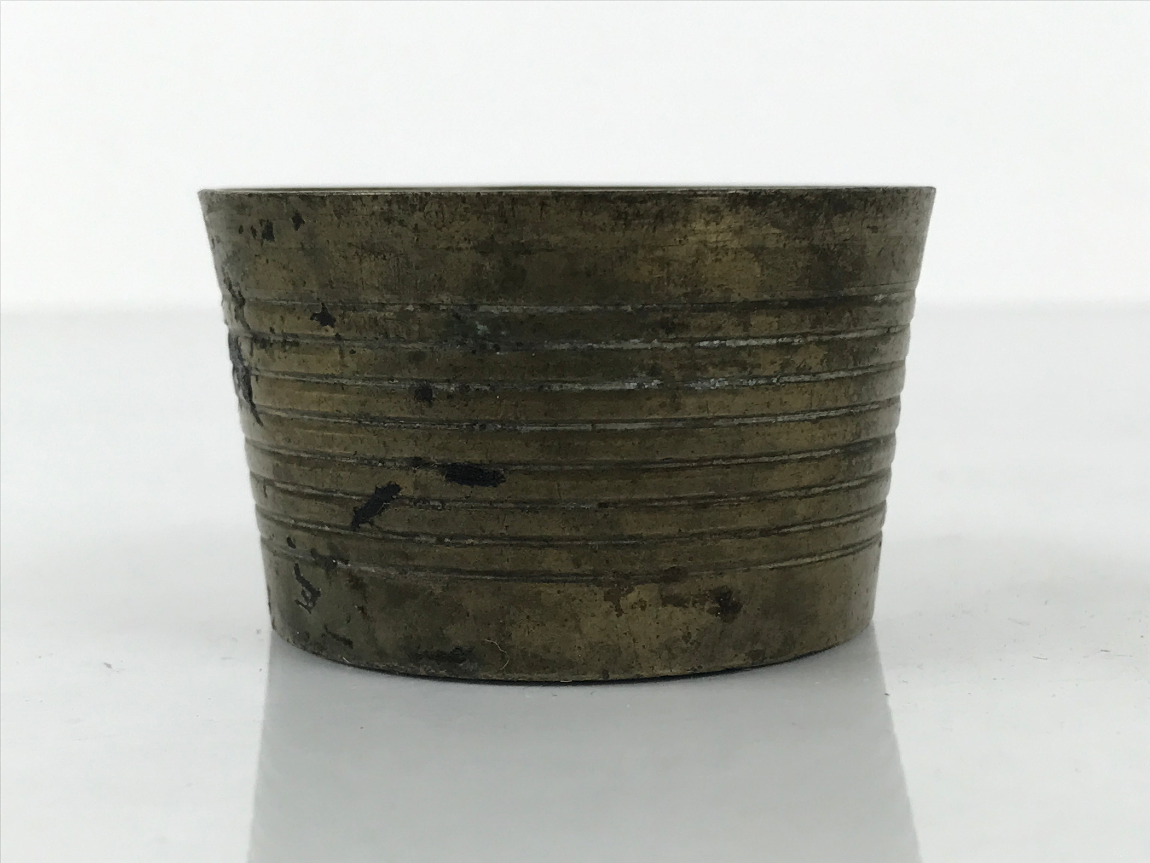Japanese Buddhist Altar Fitting Metal Incense Burner Vtg Koro Cup Gold BA814