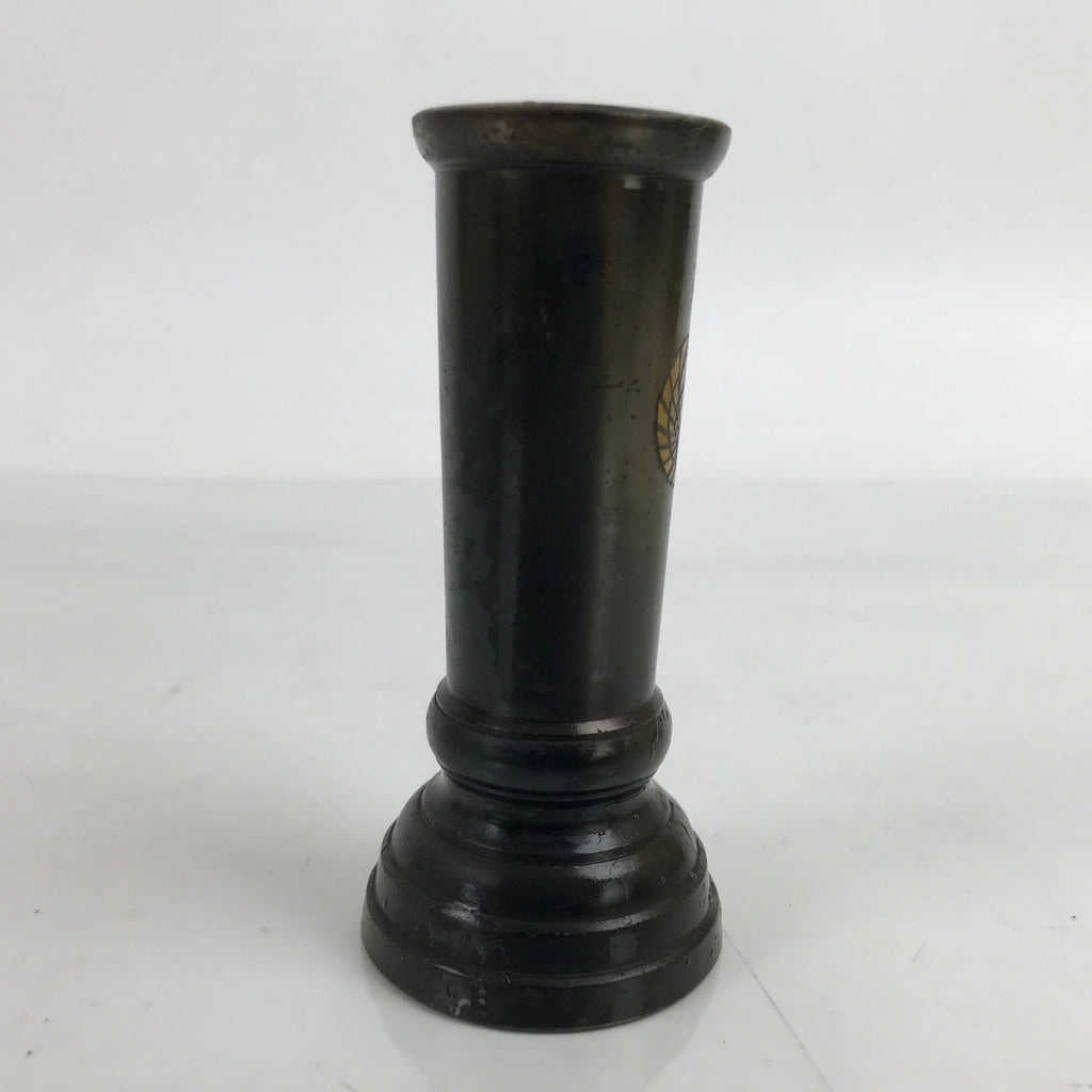 Japanese Buddhist Altar Fitting Metal Incense Holder Vtg Senkousashi Mon BA398