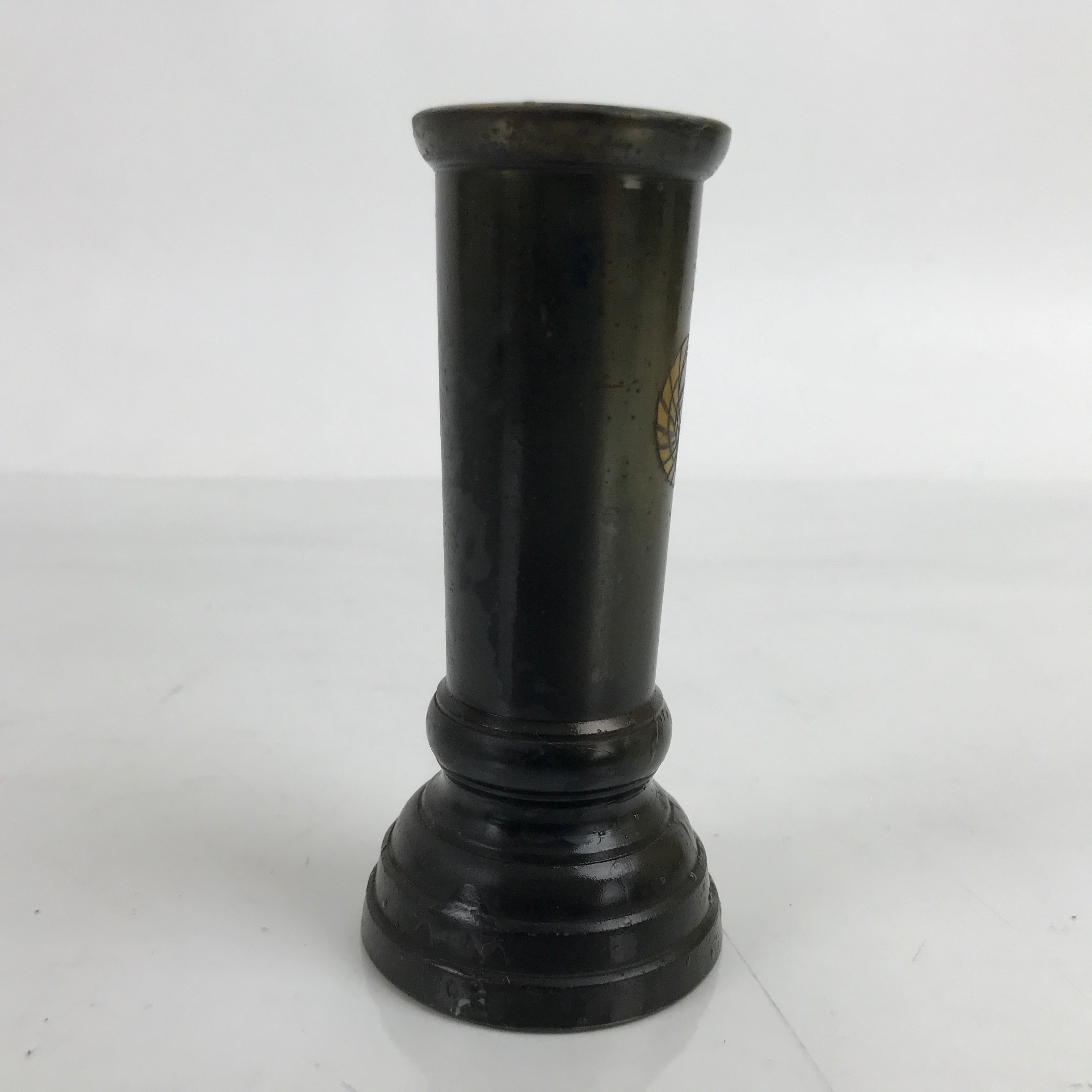Japanese Buddhist Altar Fitting Metal Incense Holder Vtg Senkousashi Mon BA398